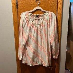 Lane Bryant peasant top